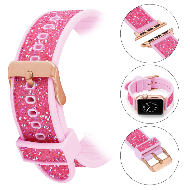 Wholesale 38mm 40mm Sports Watchband Bracelet Apple Watch Rubber Band