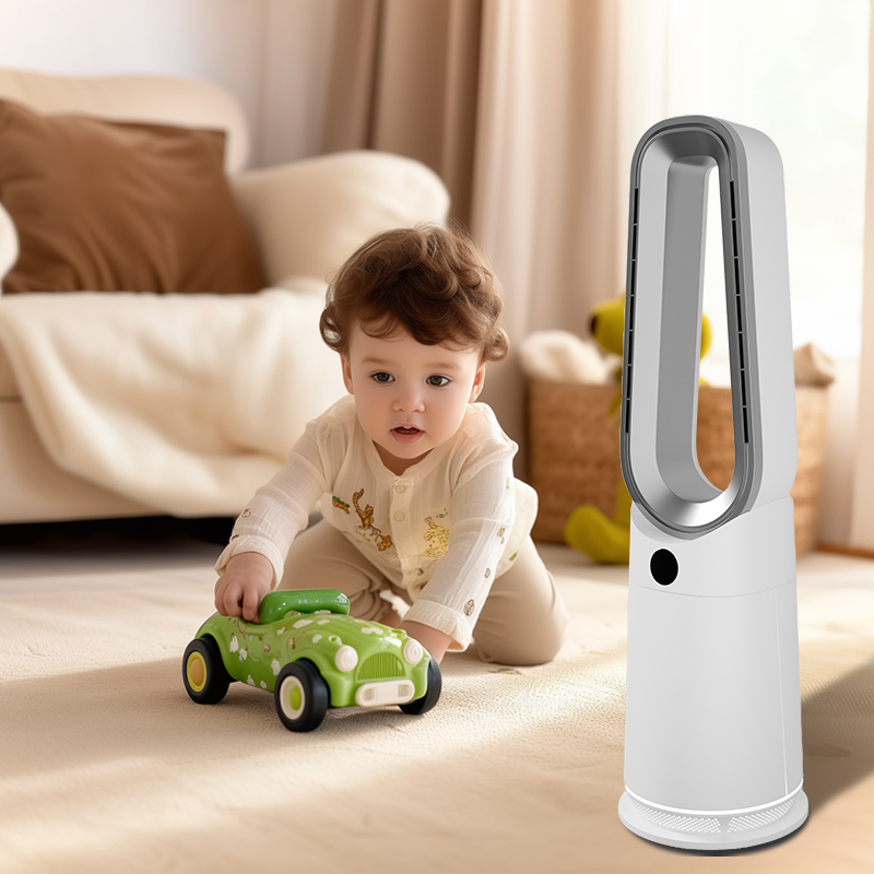 27/31/36inch Ventilador Sin Aspas Remove 99.9% Pollutants Air Purifier Fan Floor Standing Hot Cool Bladeless Tower Fan Heater