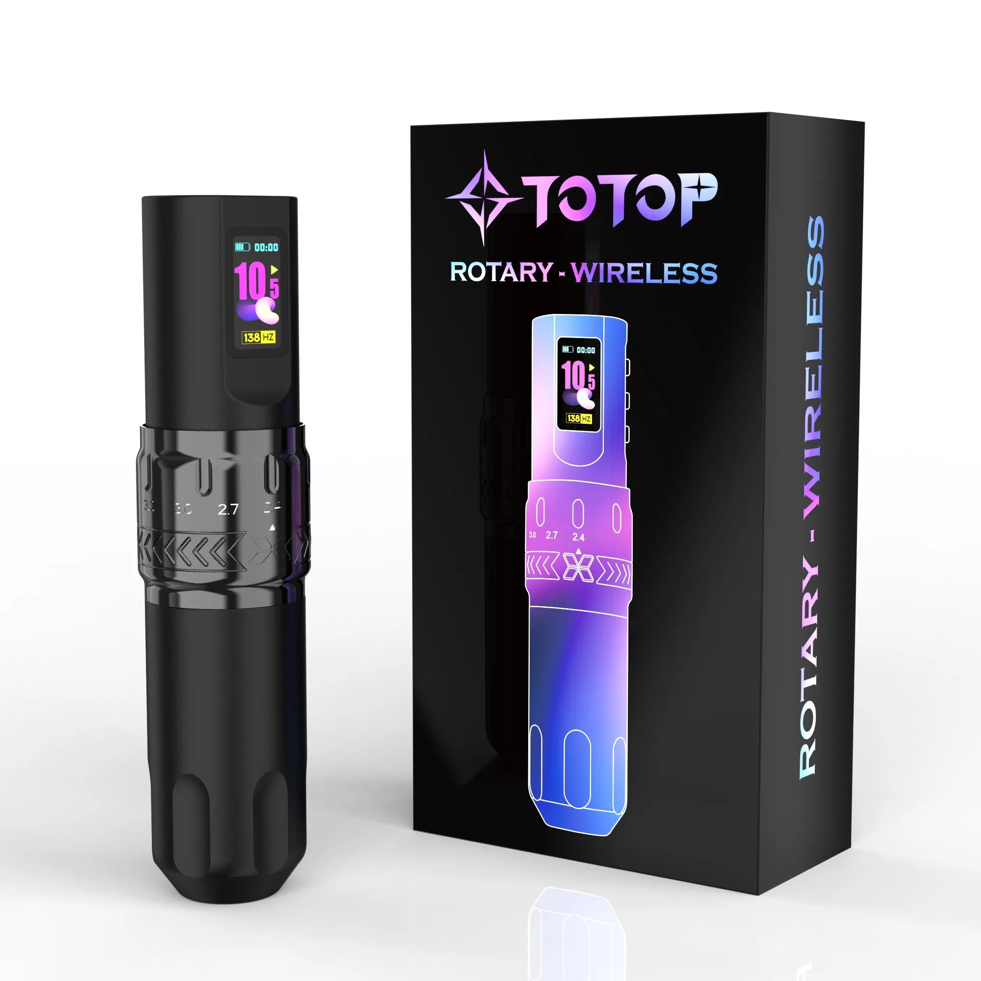 Ergonomic Design Rotary Tattoo Pen Machine with Needle Cartridges