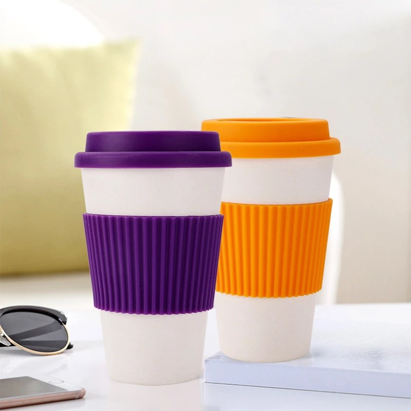Reusable RPET/Rpp/PP/PLA/Bamboo Fiber Travel Mug Coffee Cup
