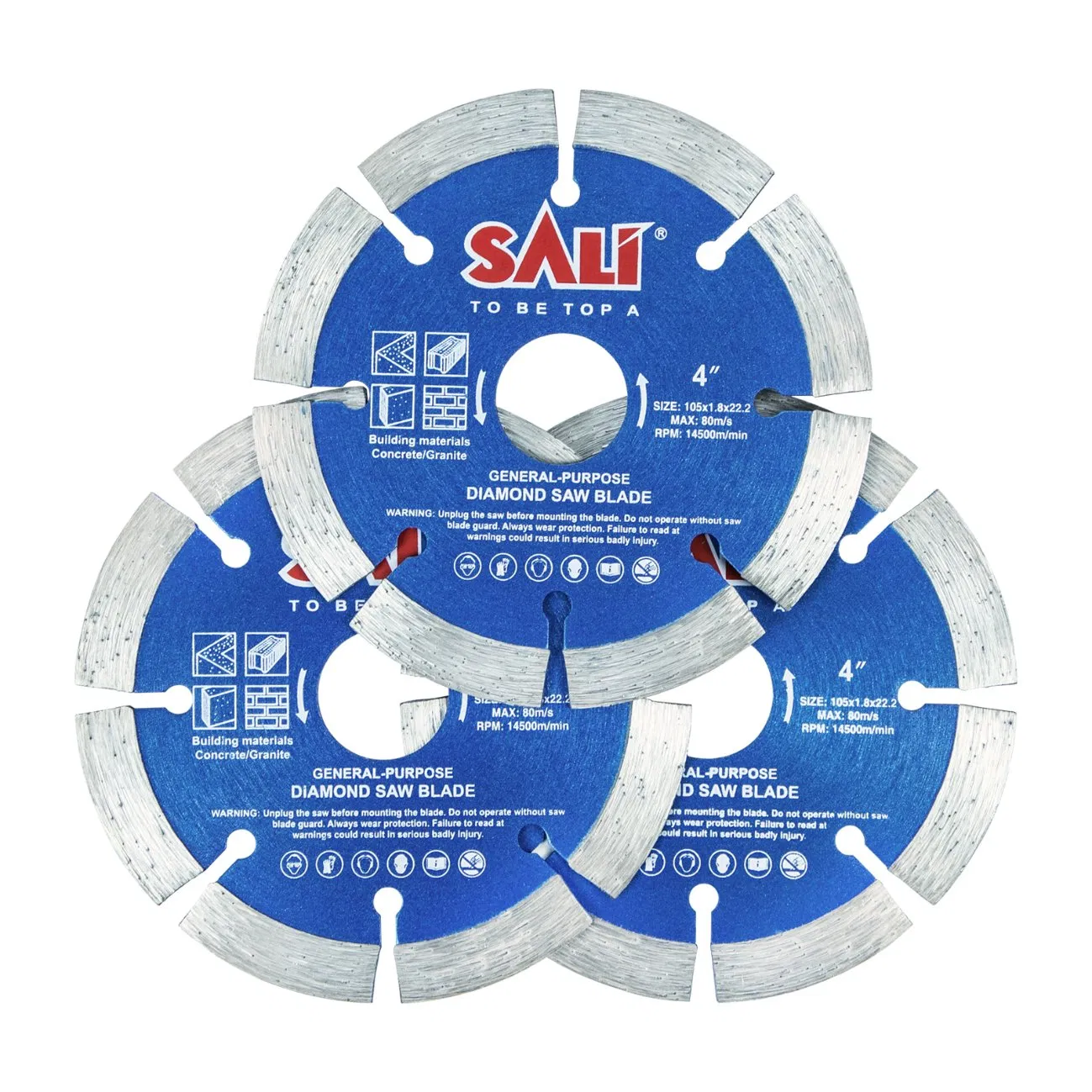 Sali 4inch 105mm 3PCS Diamond Saw Blades Mix Sets