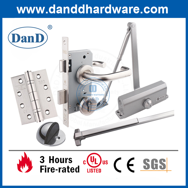 Storeroom Security Metal Door Hardware Stainless Steel Solid Door Lever Handle Knob