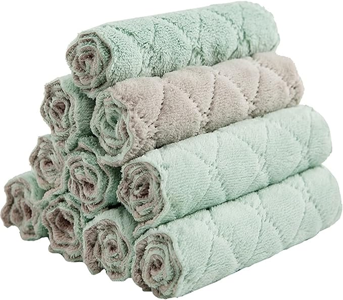 Microfiberkitchen Towel Quick Dry Washcloth Coral Velvet Dishtowel