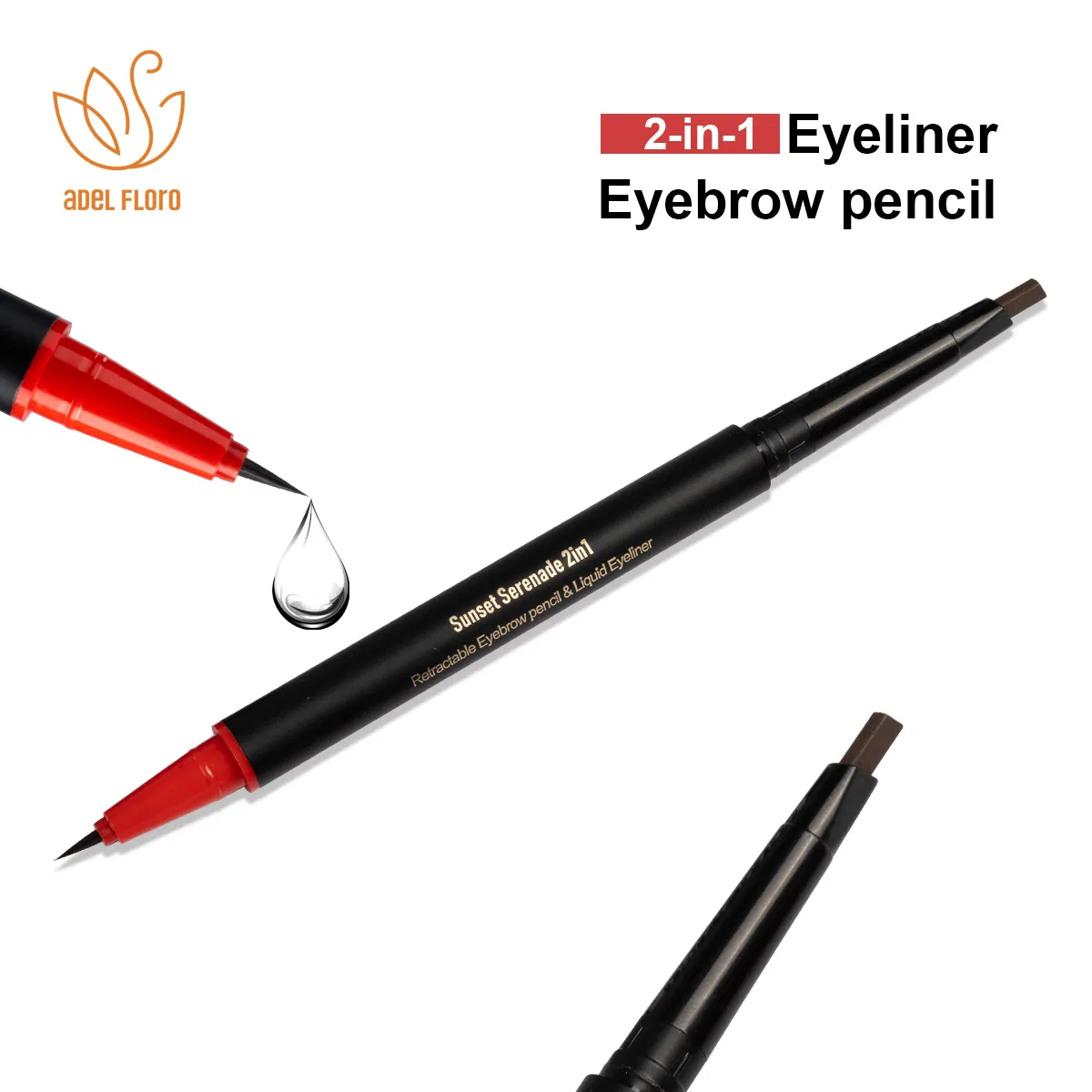 Best Waterproof Smudge Proof Long Lasting Grey Black Brow Eyebrow Pencil Eyeliner