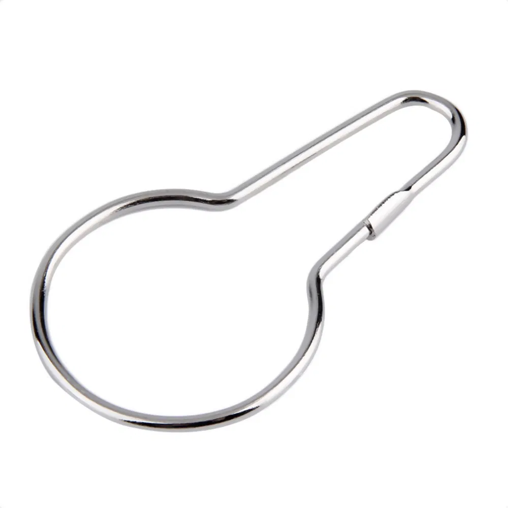 Stainless Steel Roller Glide Hook Metal Shower Curtain Hooks Without Beads