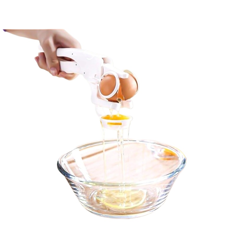 Holiday Special Stable Plastic Lightweight One Hand Egg Cracker Tool for Raw Eggs Shell Opener