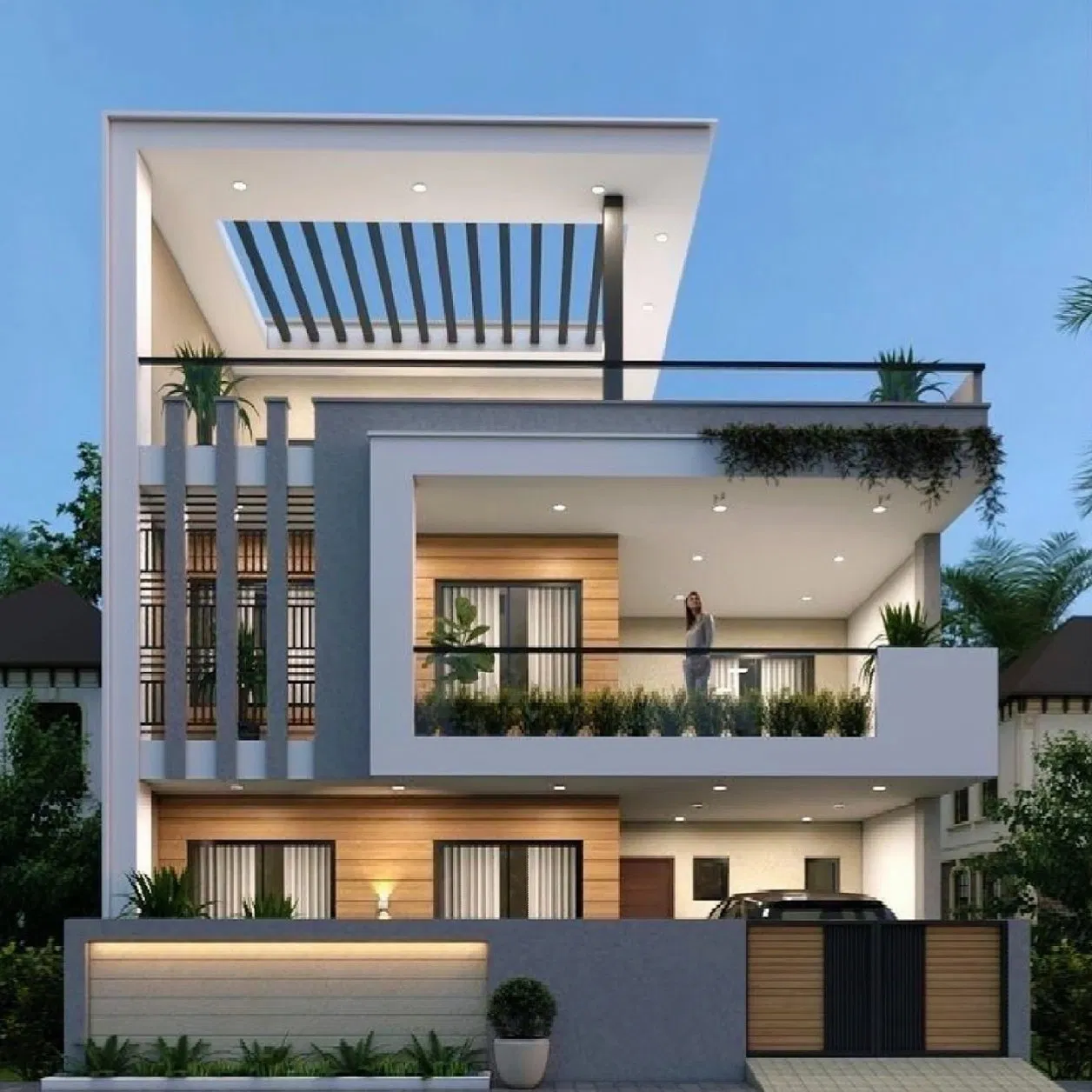 Modern Light Steel Prefab Villa with 4 Spacious Bedrooms