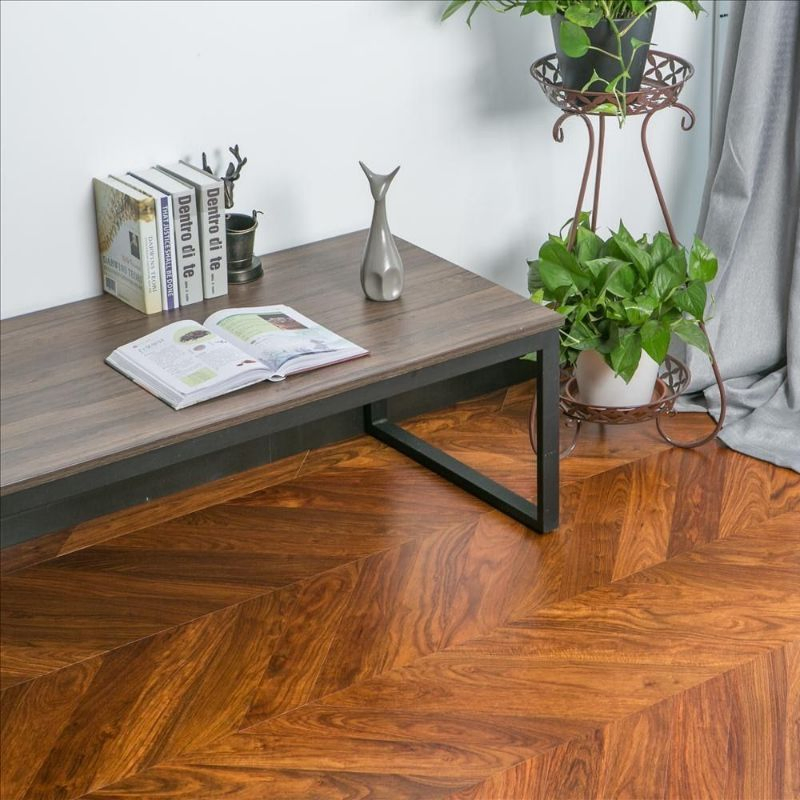 Паркетная доска Burma Teak, цвет розовое дерево, шеврон