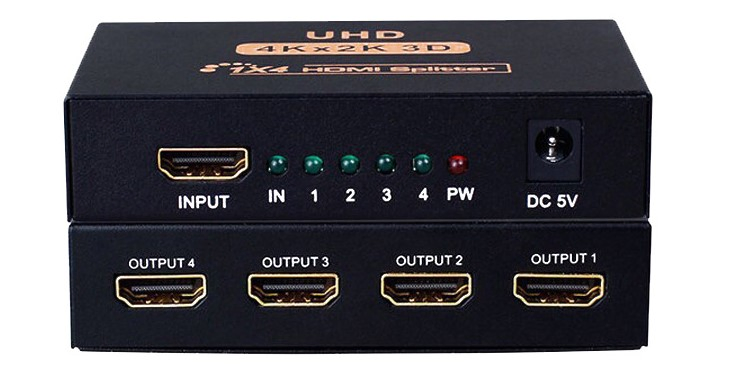 4way 4K 2.0 UHD HDMI Splitter 1X4