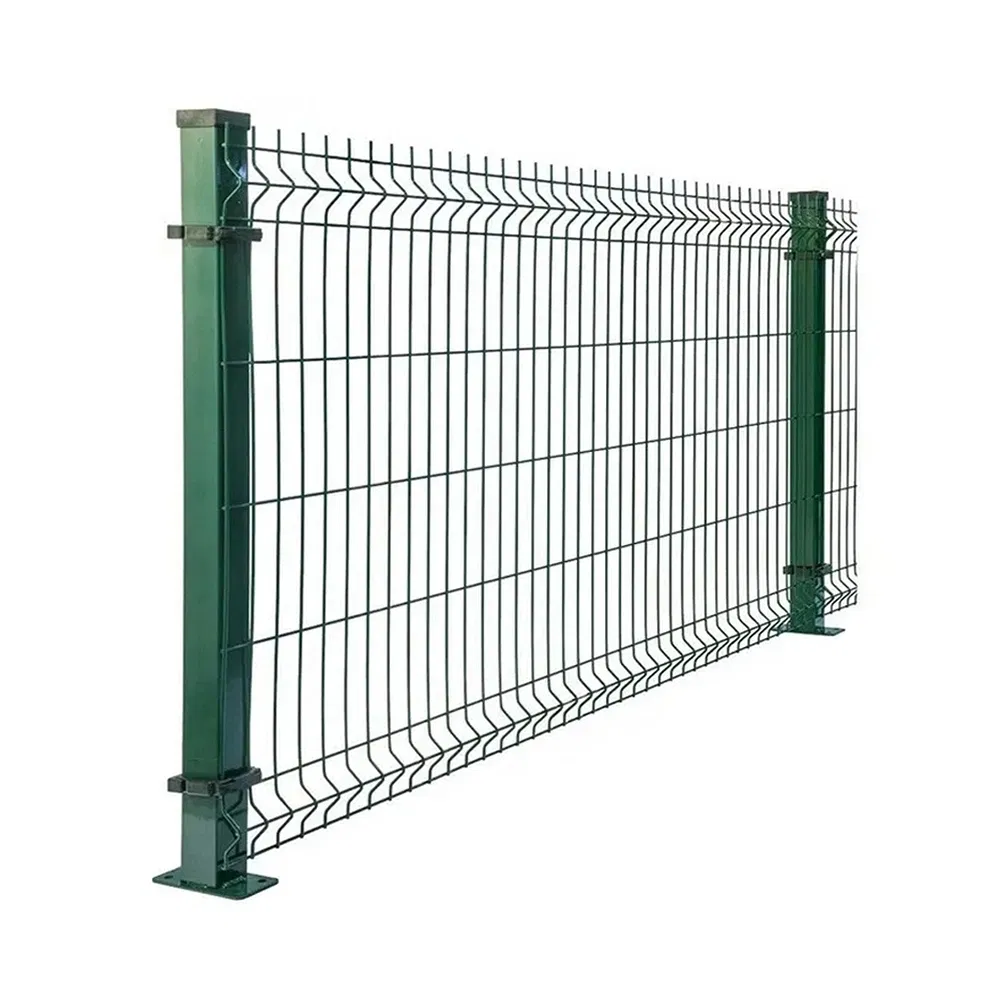 Power Coated Metal Grid Panel Welded Fence Iron Wire Mesh PVC Coated 3D Curvy Fence
