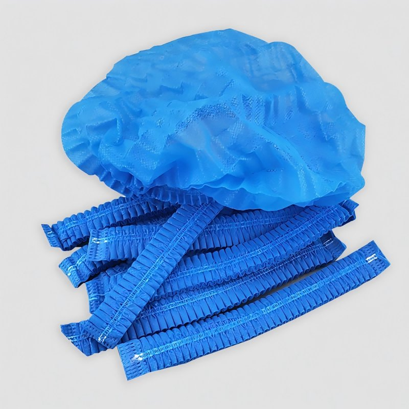 PP12GSM Double Elastic Disposable Head Cover Bouffant Cap 21''