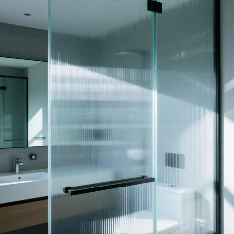 6mm Tempered Frosted Glass for Bathroom Partition, Explosion-Proof