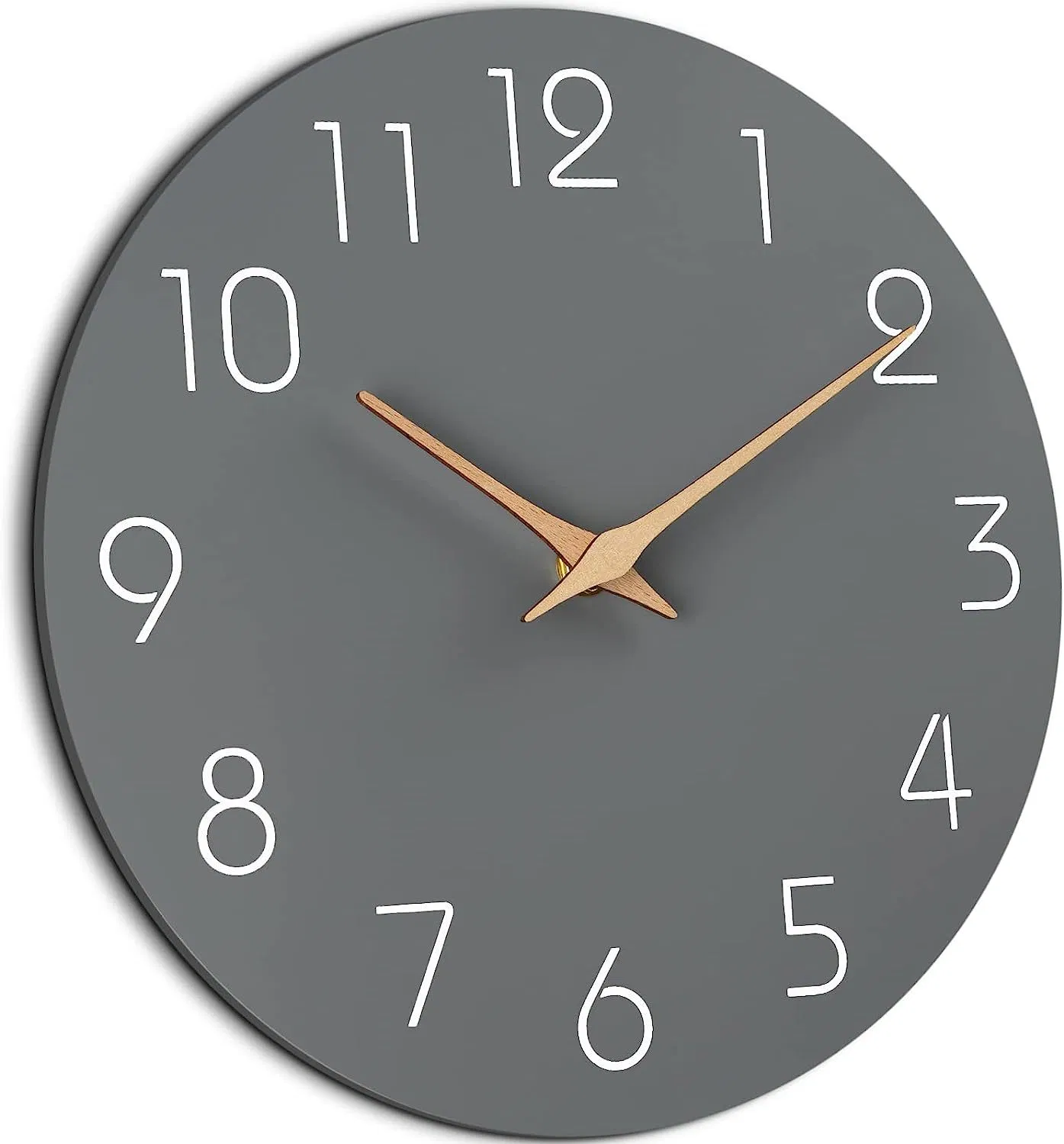Sleek Gold Rim Wall Clock Matte Black Minimalist Decor Wall Clock