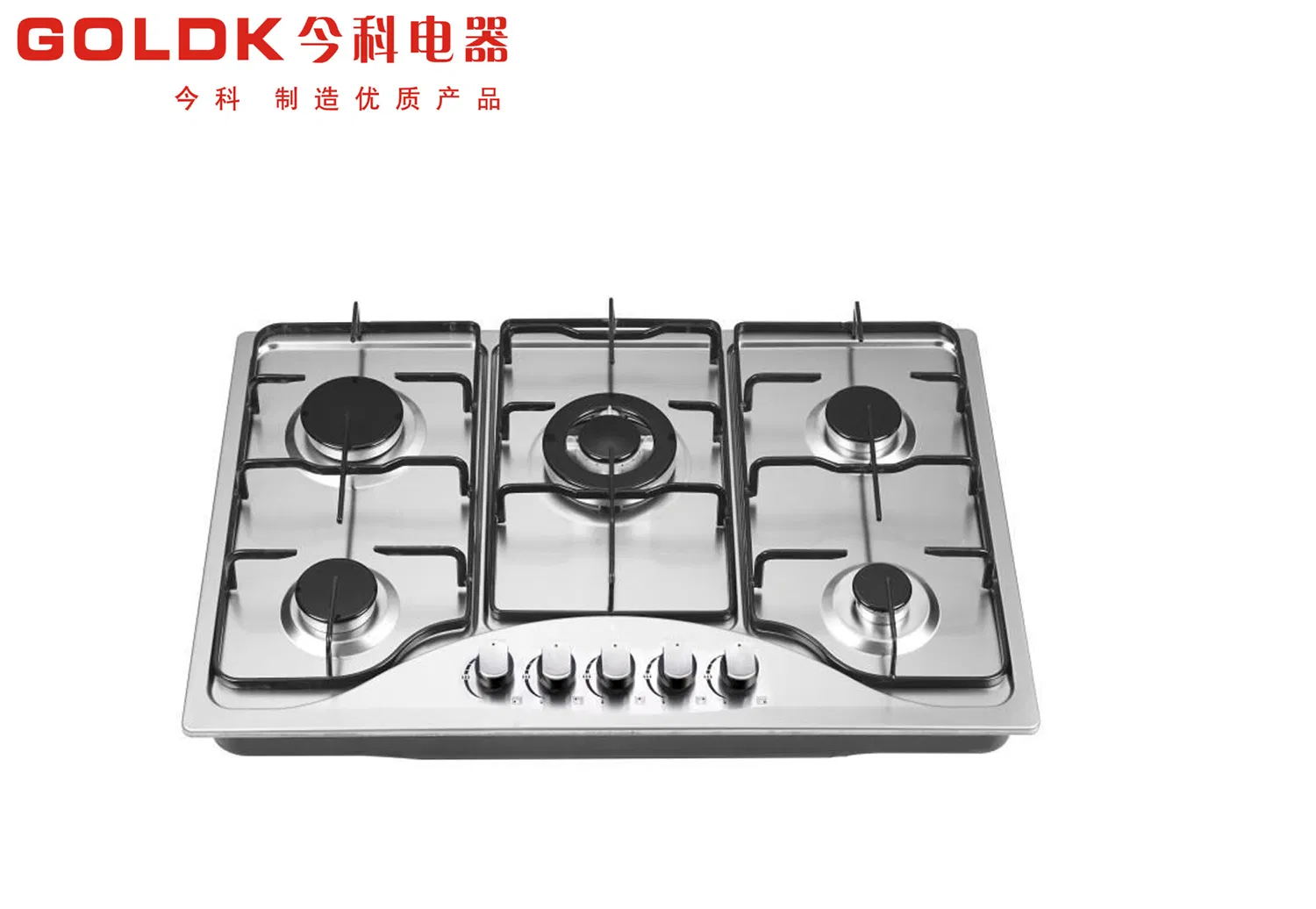 Goldk Home Appliance European Style 5 Burner Built-in Gas Cooker Gk-EU5002