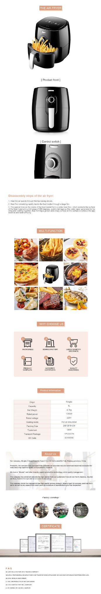 Healthy Cooking Kitchen Appliance Air Fryer