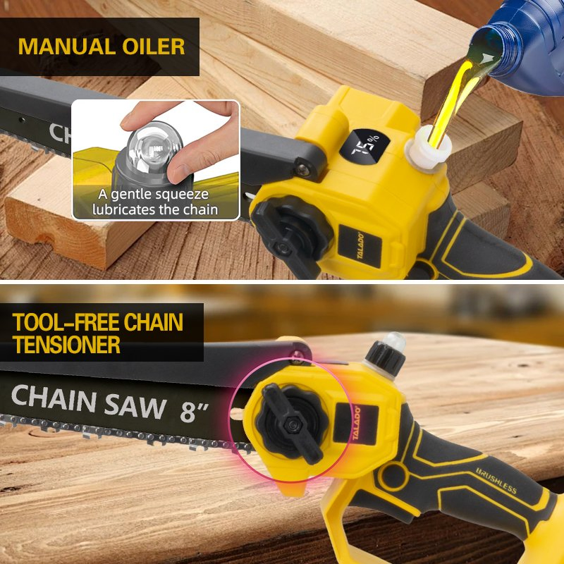 High-Power Lithium-Ion Chain Saw with 65mn Steel Chain