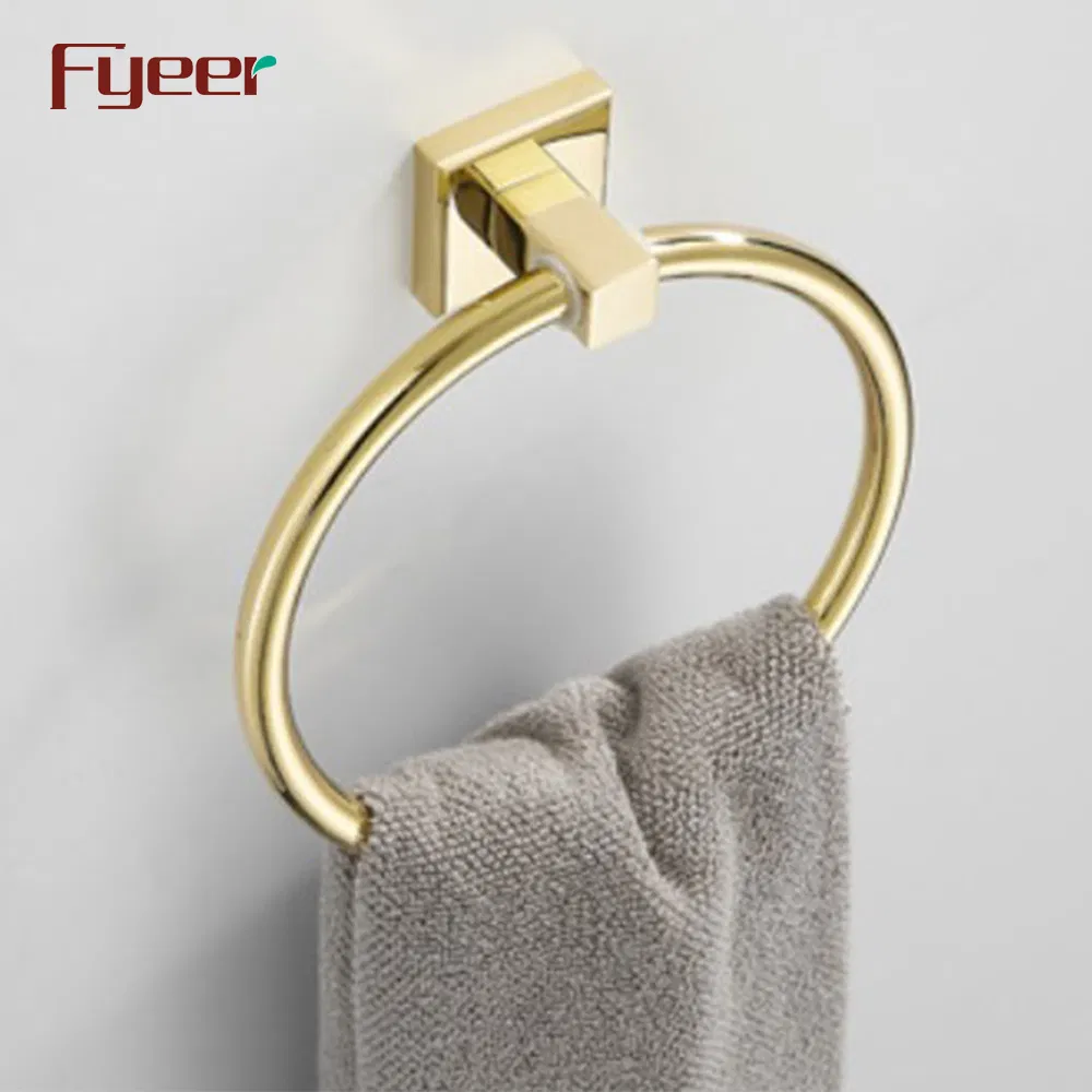 Золотой полотенцедержатель Fyeer из латуни