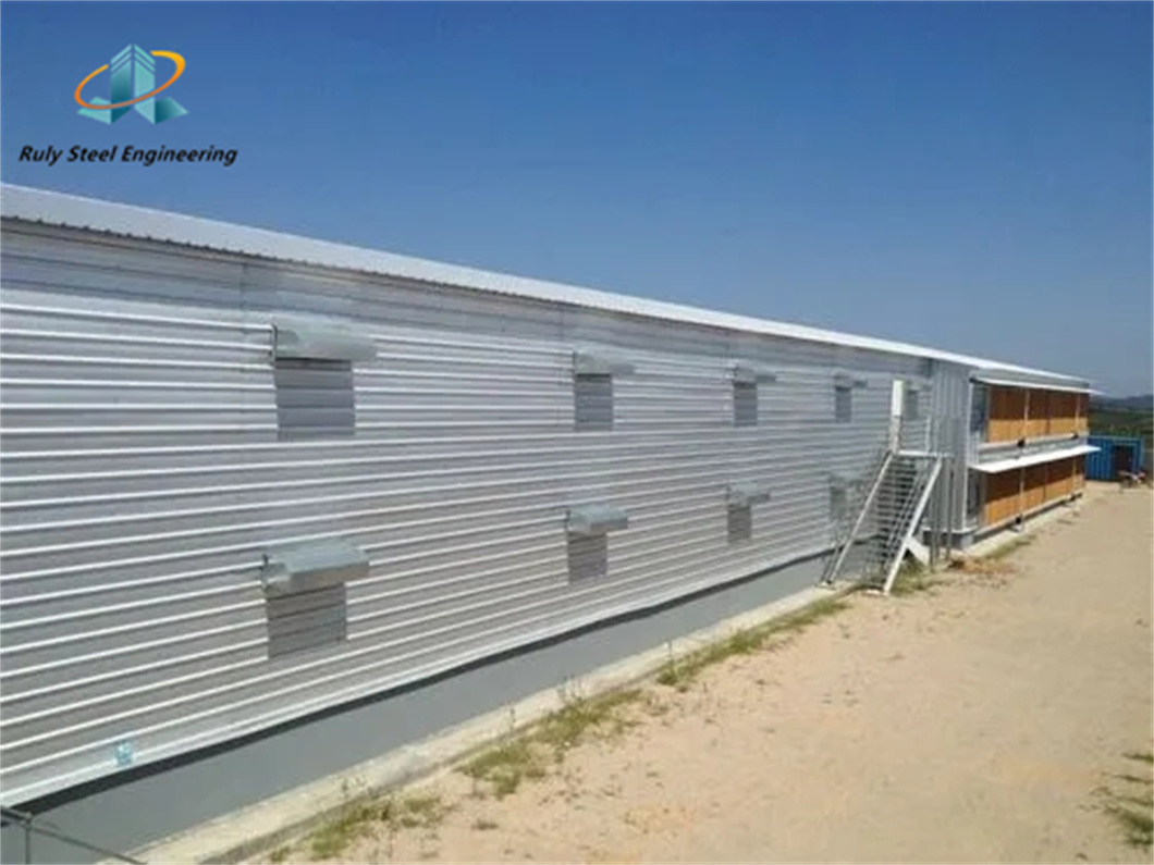 Modular Construction Design Fast Installation Period PU Sandwich Panel Insulation Prefabricated Steel Structure Poultry Farm