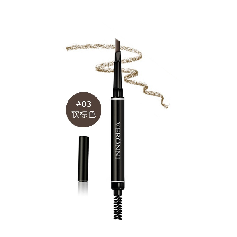 Ep17 Amazon Hot Eyebrow Pencil, Automatic Double-Headed Waterproof Non-Halo Makeup Pen Colorful Phoenix Eyebrow Pen Cross-Border Direct Sales