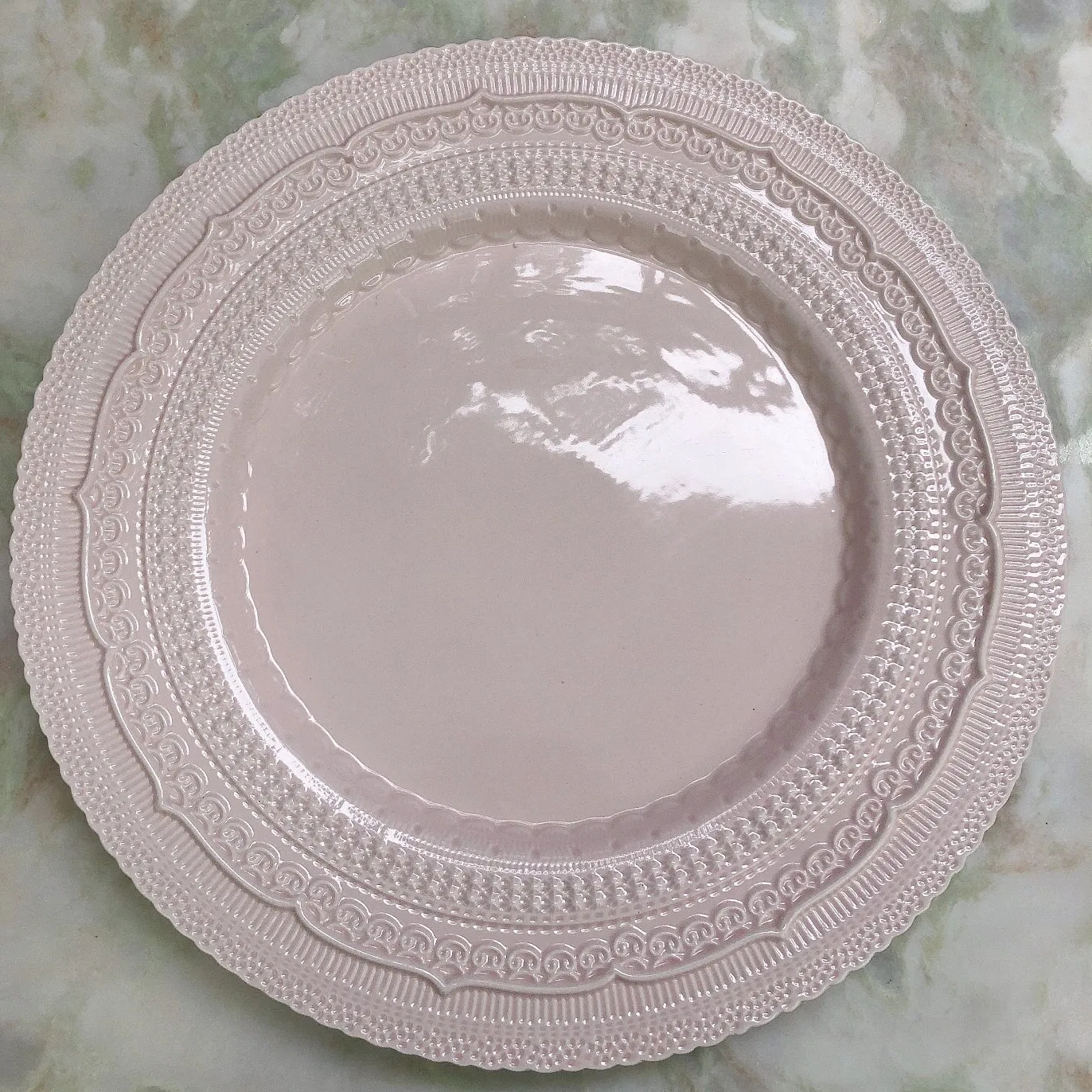 Fine Pottery Charger Lace Plate Wedding Rentals Good Products
