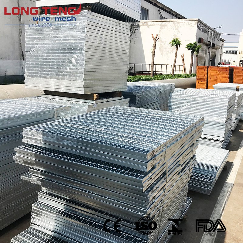 Outdoor Custom 201 304 316 316L Stainless Steel 1m X 1m Walkway Flooring Industries Platform Steel Grating Driveway Platform