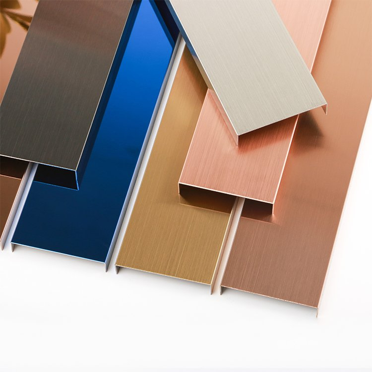 Decorative Metal Bullnose Profile Wall Ceramic Tile Outside Corner Edge Aluminium Tile Trim