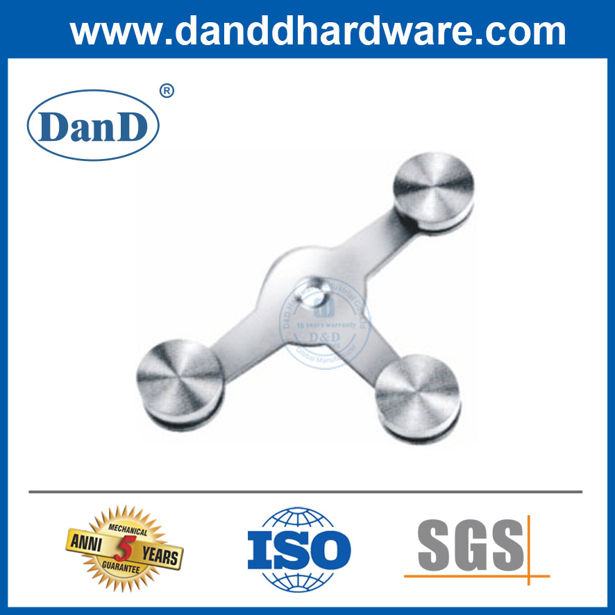 Stainless Steel T Shape Fix Glass Curtain Wall Glass Connector Fitting Spider