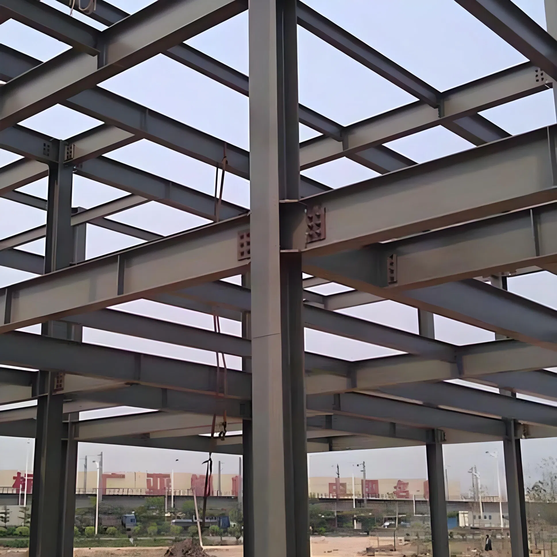 Heavy Duty Steel Construction Structural Support Systems for Multi-Story Parking Garages and Vehicle Storage Facility Buildings