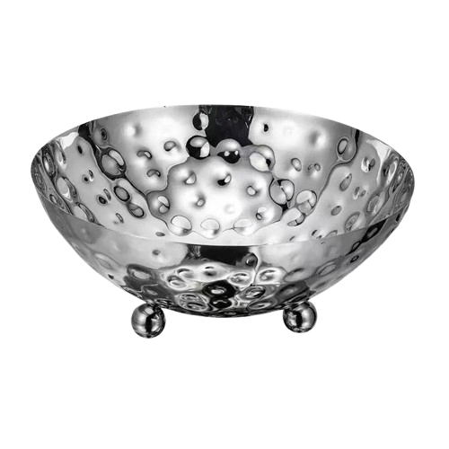 Stainless Steel Hammer Point Buffet Bowl Cold Dish Commercial Kitchenware Manufacturer