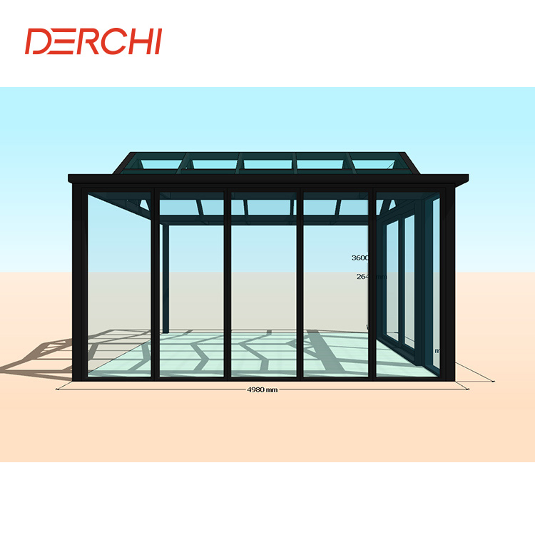 Garden Winter Sunshine Greenhouse Aluminu Metal Frame Patio Double Glass Sunroom