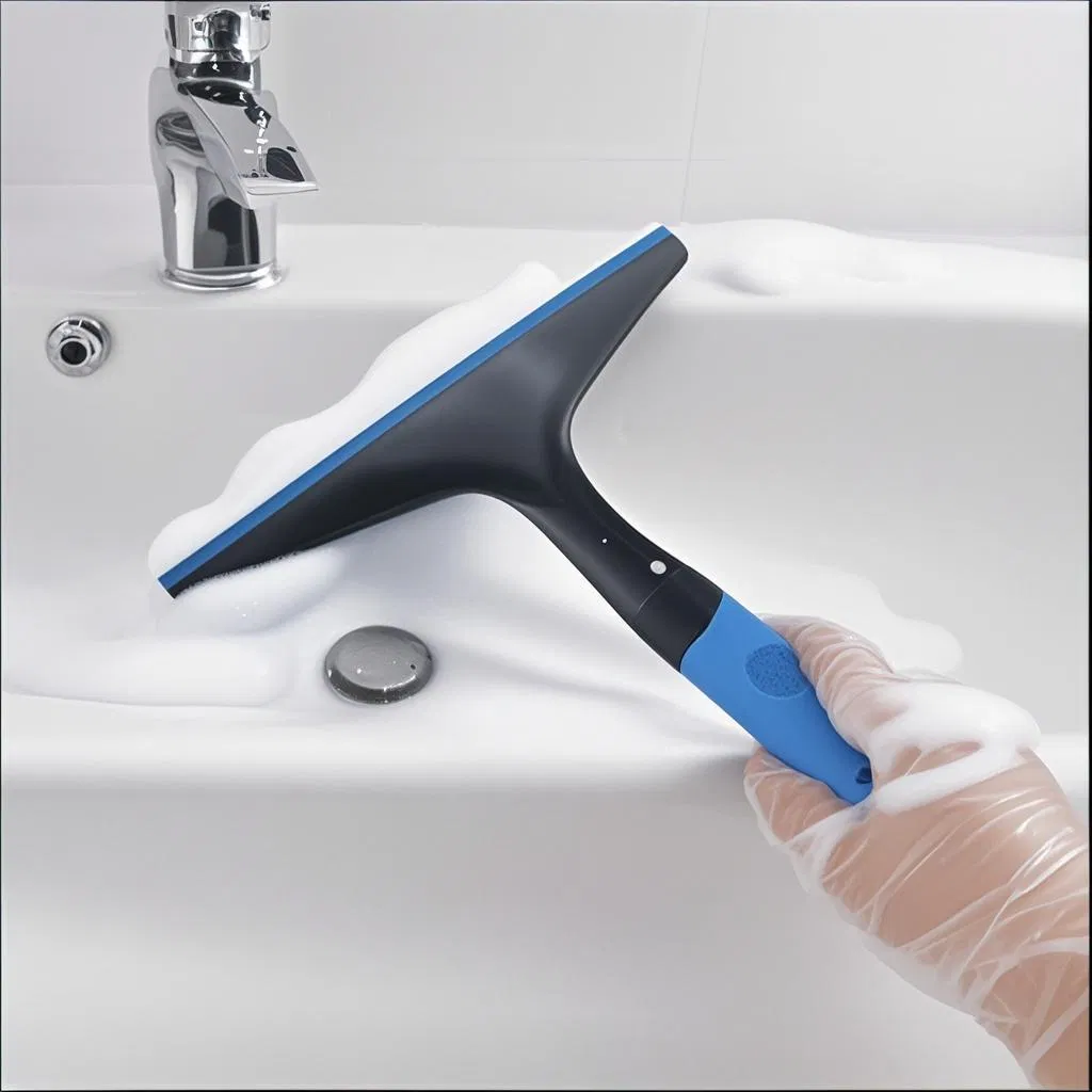 Silicone Head Bathroom Glass Scraper Floor Squeegee Cleaner Car Window Bathroom Cleaning Tool