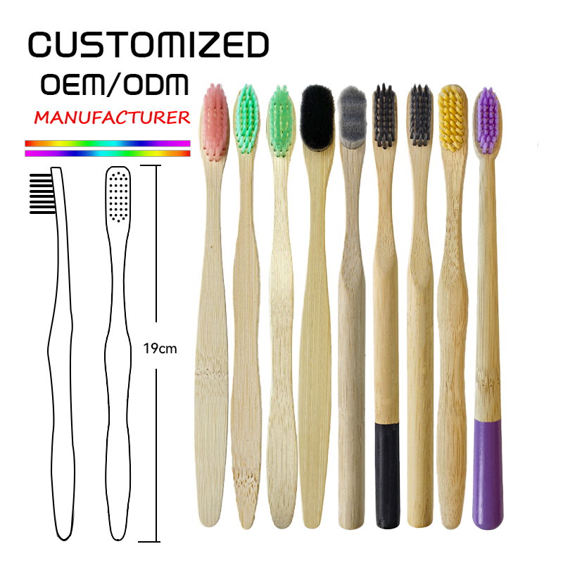 DIY Handle Paper Bag Box Comb Set Kit Travel Hotel Bamboo Toothbrush