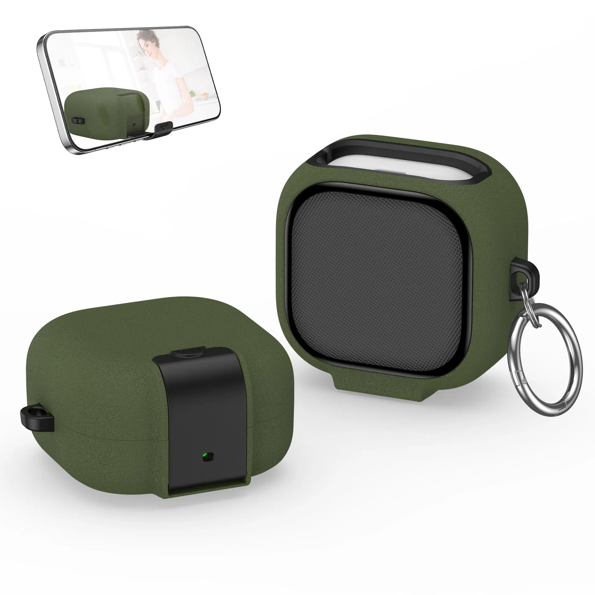 2 in 1 TPU PC Shockproof Protective Case for Samsung for Galaxy Buds 4 PRO for Buds 4 Earphone Cover with Phone Stand Feature