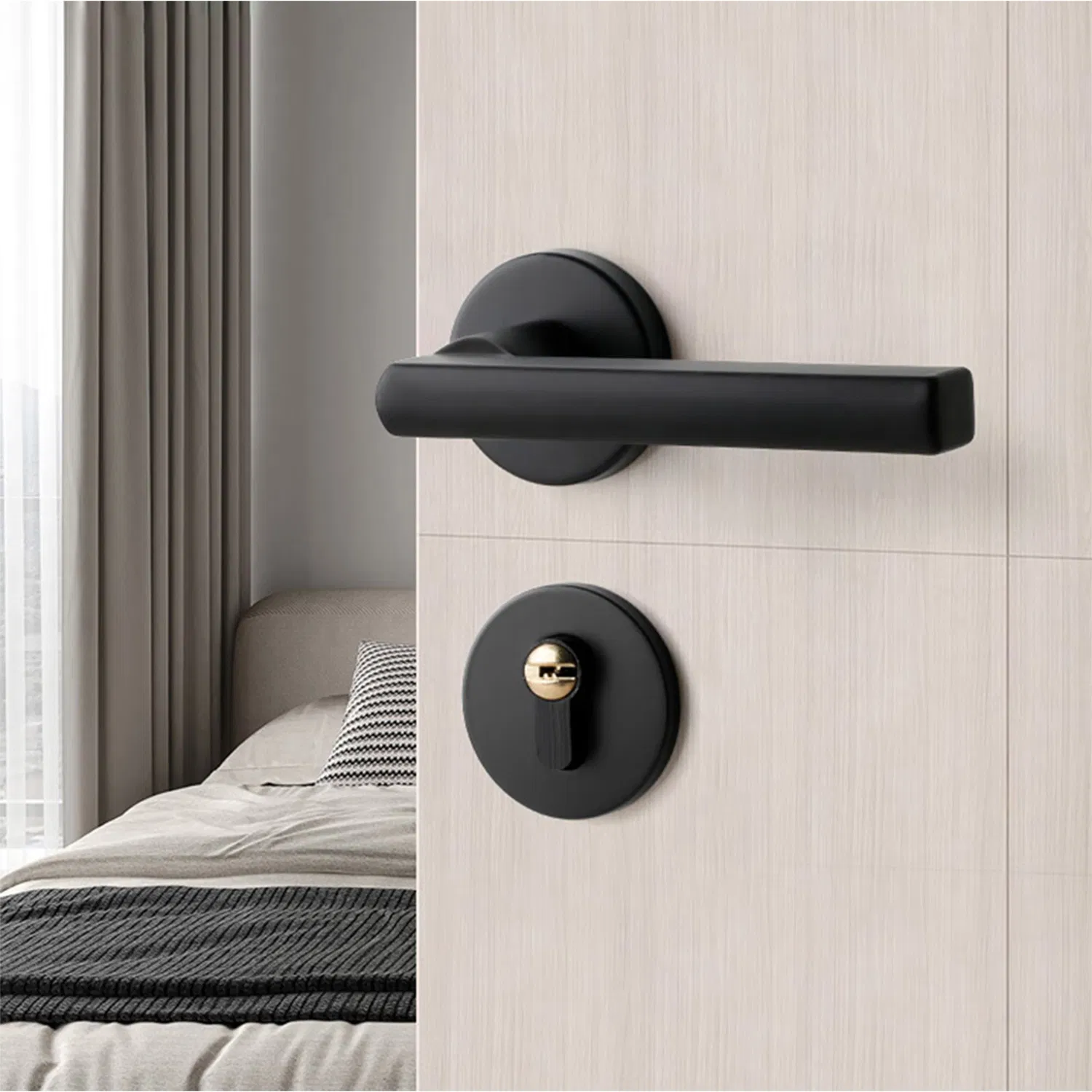 Mexin Wholesale White Aluminium Lever Aluminum Alloy Door Handle Classic for Various Types of Doors