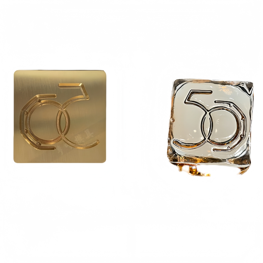 Customised Brass Ice Stamp Plate Custom Clear Ice Embosser Brass Bartender Tools Ice Cube Stamp Brass Plate
