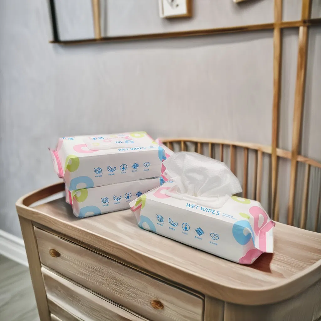 Eco-Friendly Sensitive Skin Wet Wipes Soft pH Balanced Cotton Flushable Organic Biodegradable Baby Wet Wipes