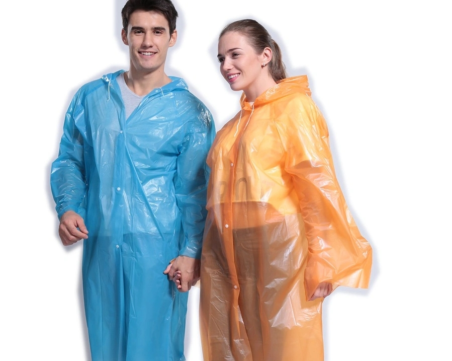 Promotional Disposable Raincoat Foldable Poncho Plastic PE Raincoats