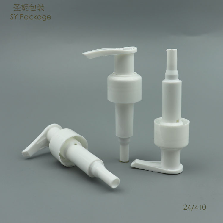 Left-Right Rock White Color 24mm-410 Bottle Dispenser Pump PP Lotion Pump