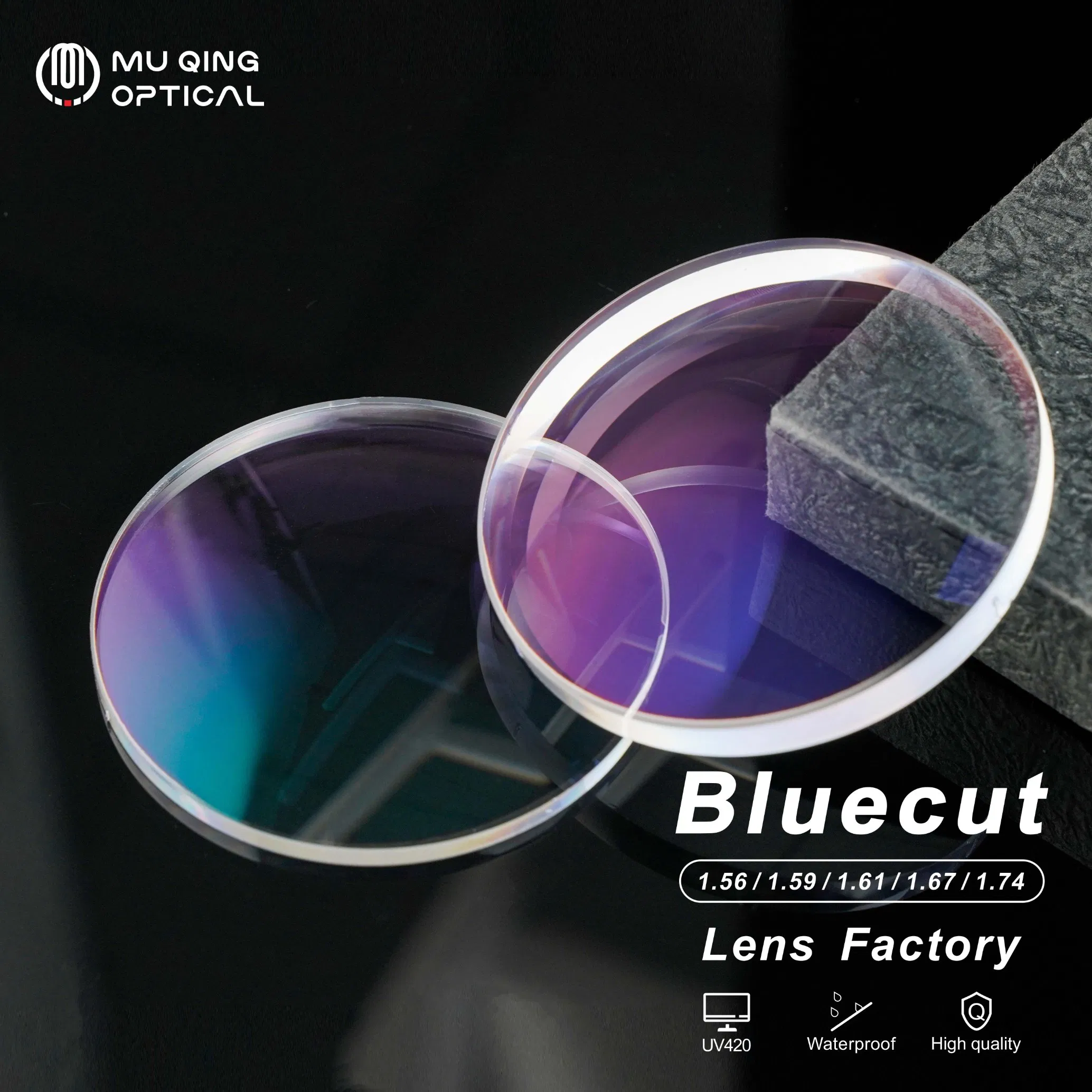 Resin Lens Optical Manufacturer Lenses Blue Cut Glass Ophthalmic Lenses for Single Vision