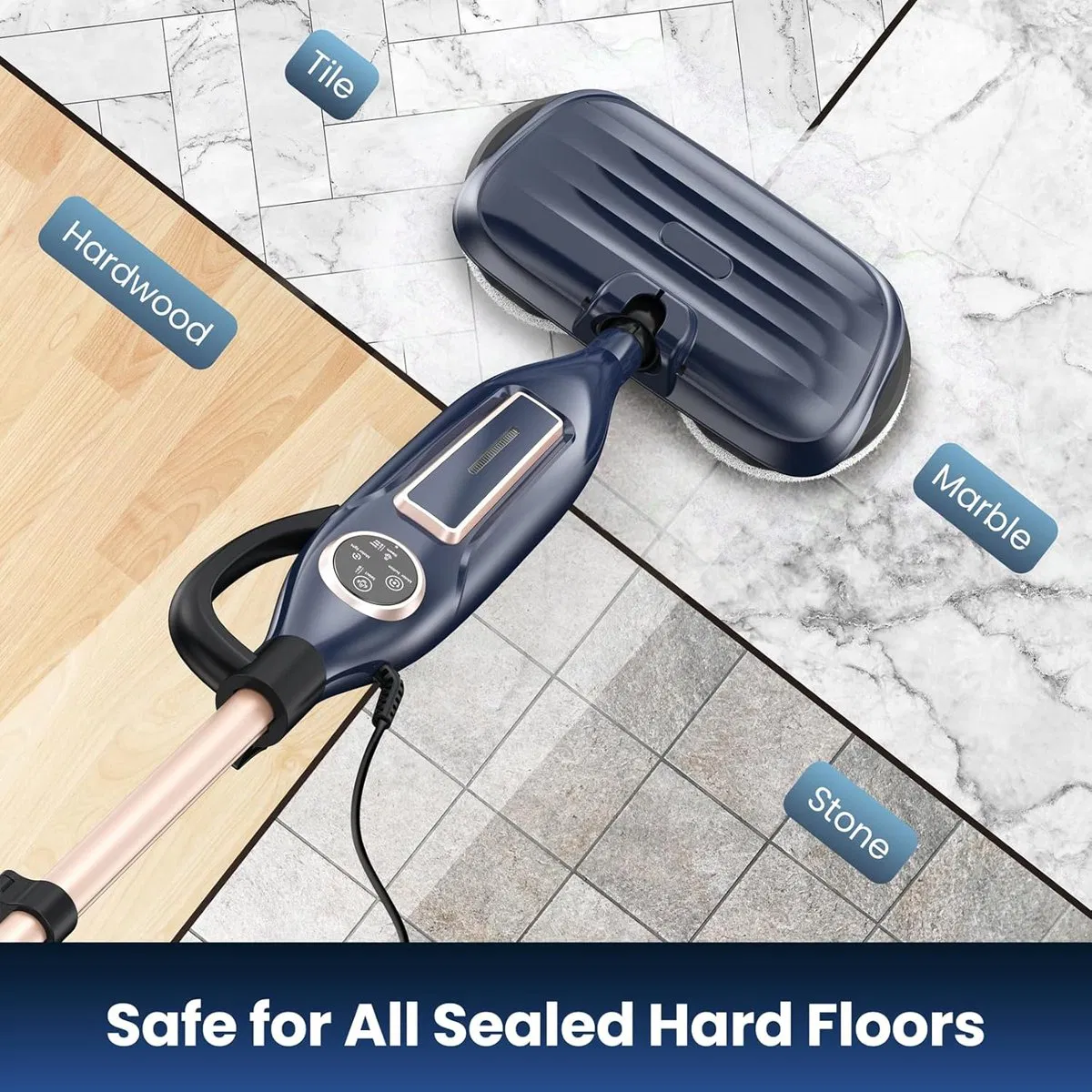 Steam Mop Cleaner with Rotating Mop Pads