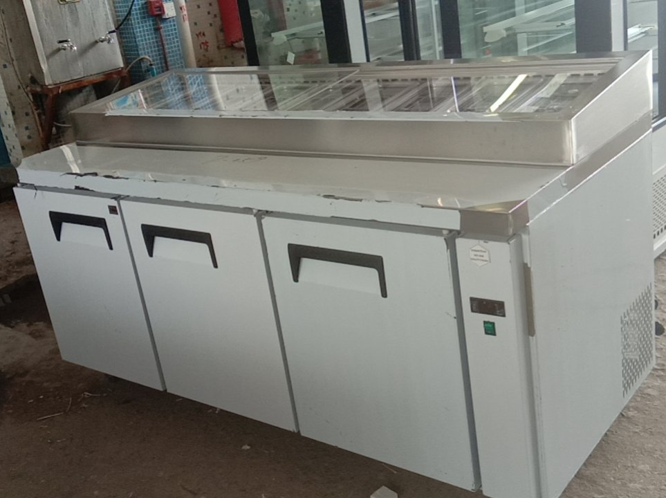 Customized Under Counter Refrigerator Used Stainless Steel Workbench Fridge for Milk Tea Shop