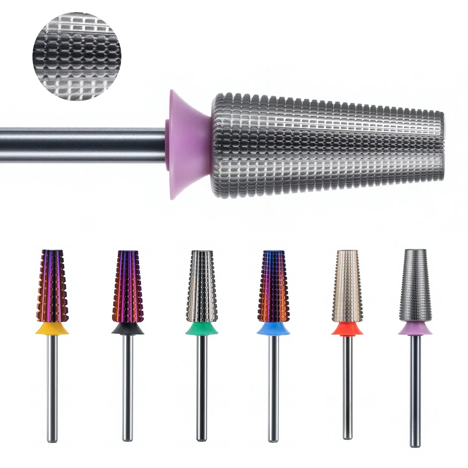 Wholesale E File Nail Drill Bits Diamond Tungsten Carbide Tapered Barrel Nail Drill Bits Set