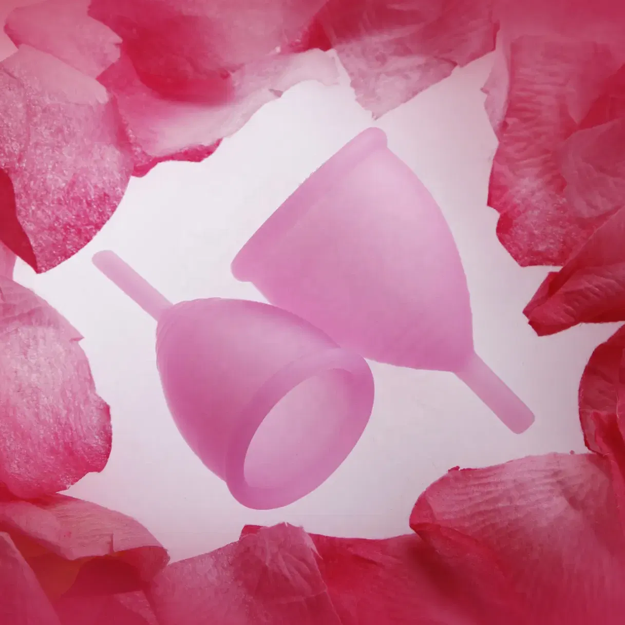 Foldable and Collapsible Silicone Menstrual Cup for Comfort