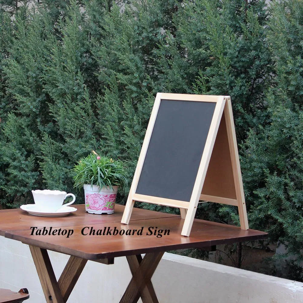 Retro Landing Vertical Small Blackboard Shelf Billboard Stall Display Brand Coffee Shop with Price Menu Writing Board