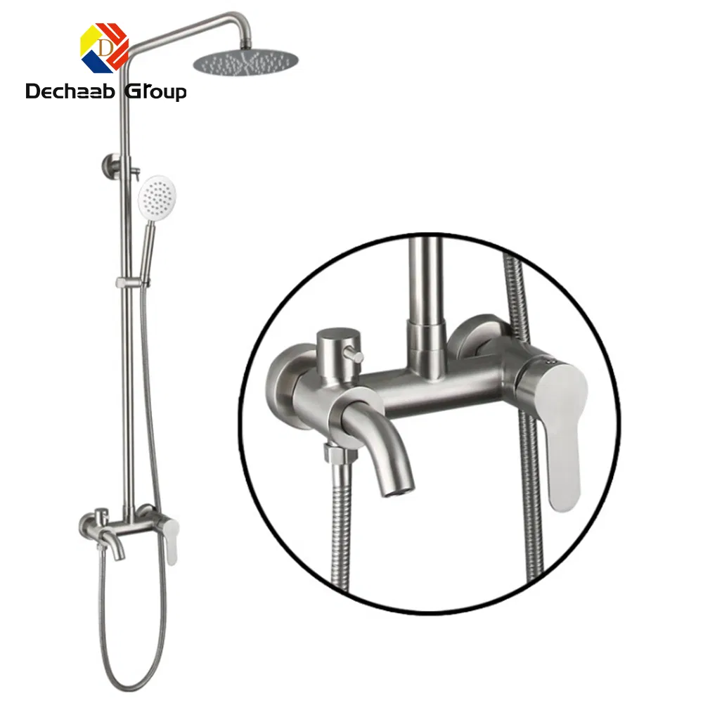 Душевая лейка Dechaab с креплением, нержавеющая сталь