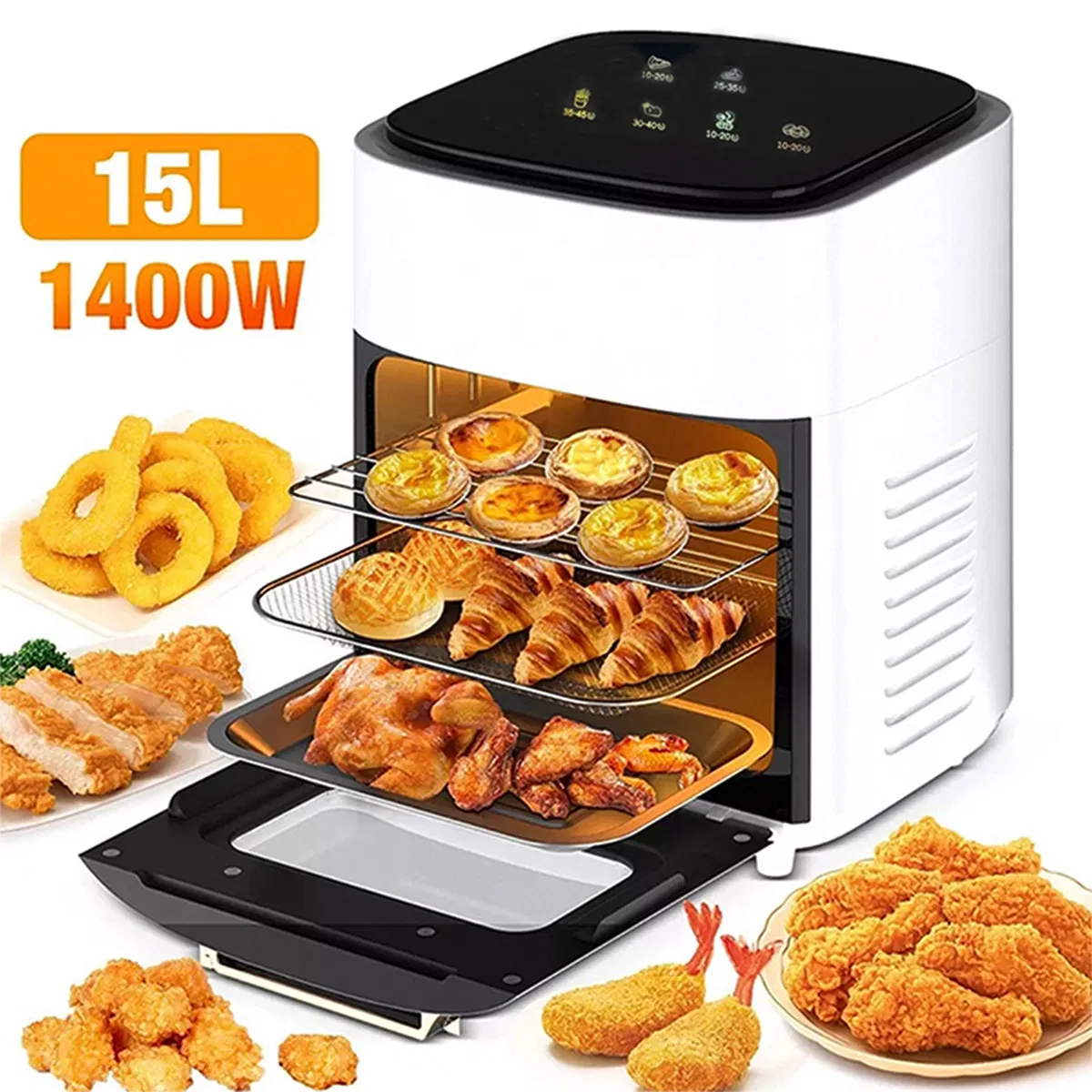 Freidora De Aire Weyon 15L Digital Freidora Aire Horno 1400W Free Shipping to Mexico City