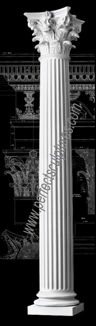 Ornamental Marble Stone Decorative House Pillars Designs (QCM004B)