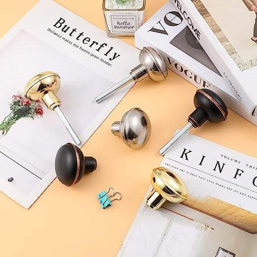 Keyed Indoor Mortise Keyed Lock Set with Gold Steel Knob Fits 1-3/8 in to 1-3/4 in. Interior Doors, Glass Door Knob