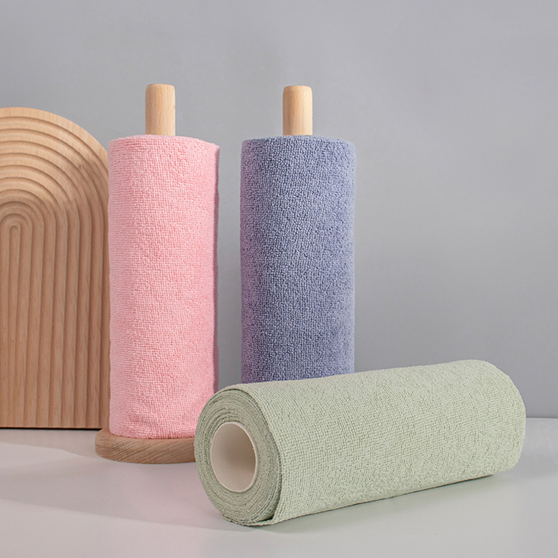 Highly Durable Washable Lint-Free Reusable Rolled Cleaning Towel Alternative to Disposable Wipes for Kitchen Household Cleaning