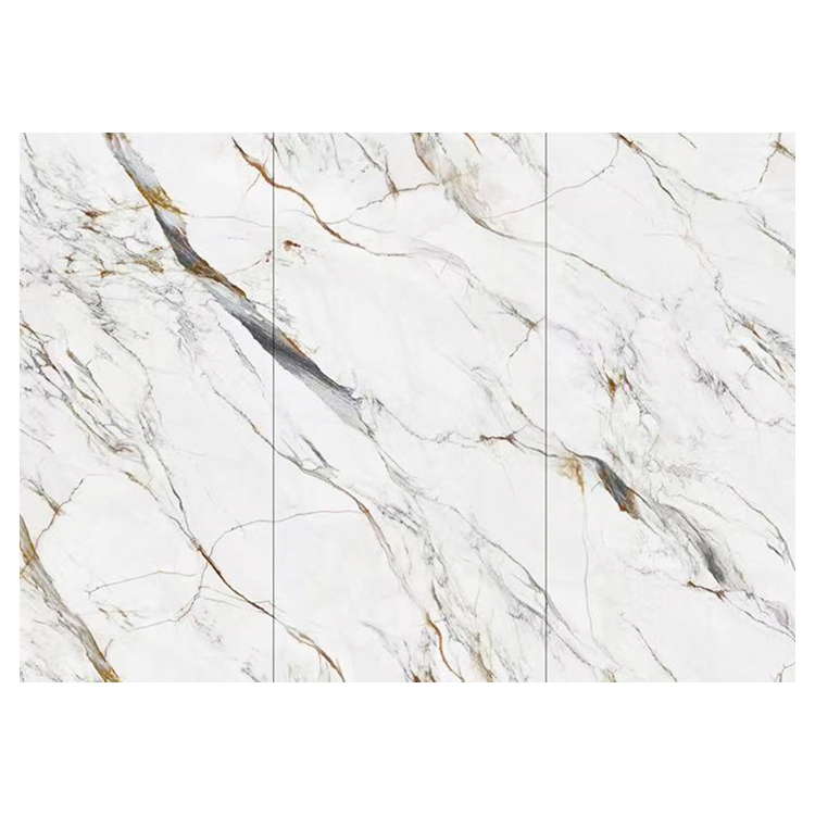 Luxury Design Calacatta Gold Sinterized Stone Countertop Slab Tiles Sintered Calcutta Gold Stone Slabs